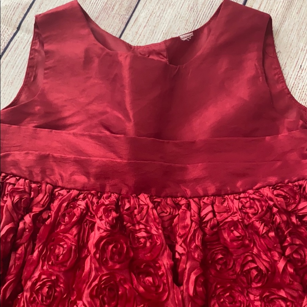 Adorable Red Flower Holiday Dress - Picture 7 of 7